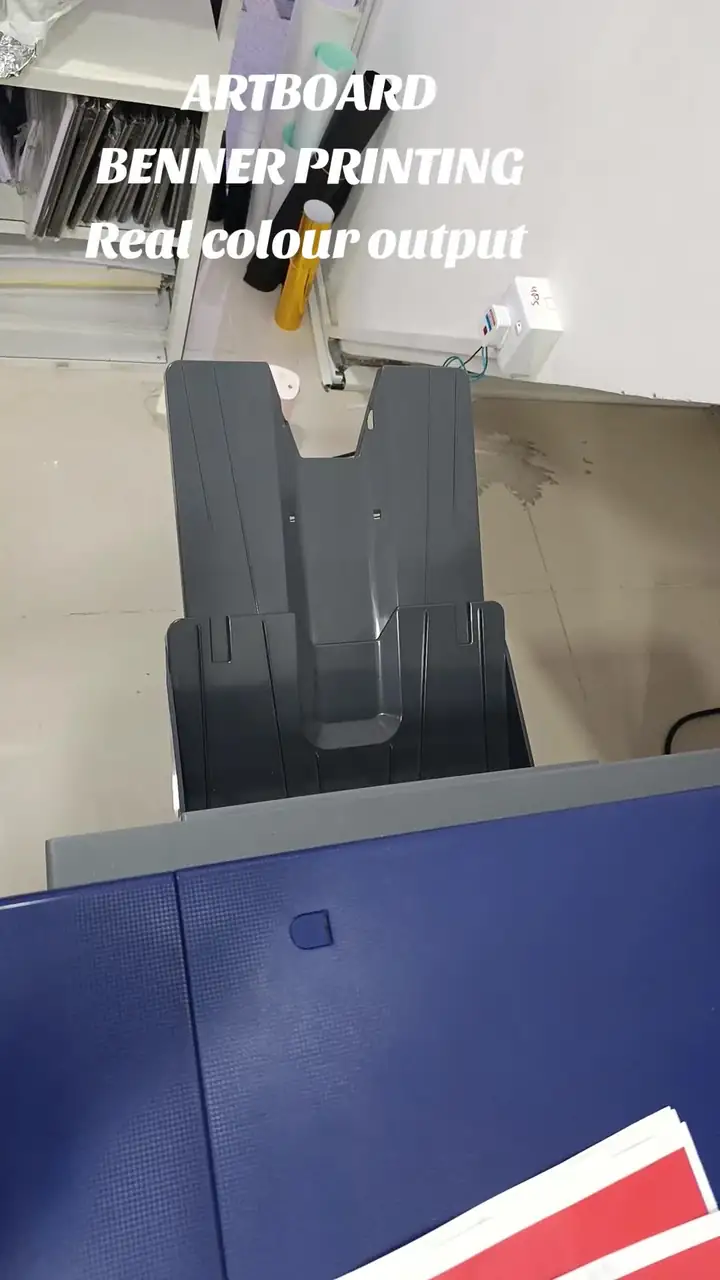 Artboard banner coming off the printer