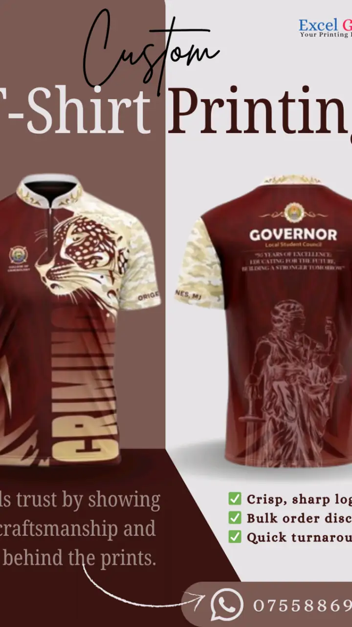 Custom printed T-shirt designs